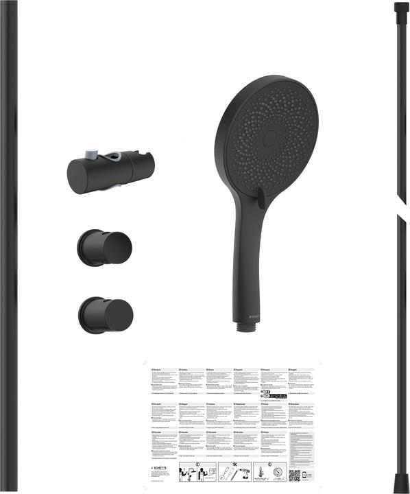 Produktbild Magni SCHÜTTE RAVEN Duschstange und Handbrause Duschbrause mit 3-fach verstellbarem Duschkopf Brauseset mi (3 Strahlarten)