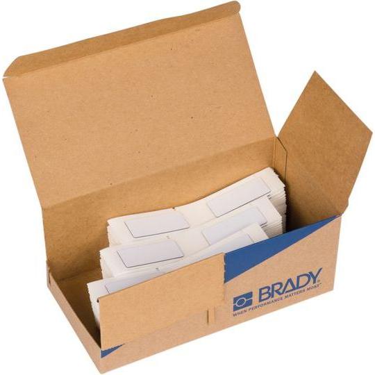 Thumbnail - Brady, Etiketten, BM-06-7593-WT, Aufgeschäumter Polyester, Weiss, glänzend, 45.00 x 15.00 mm, permanent, Grossro