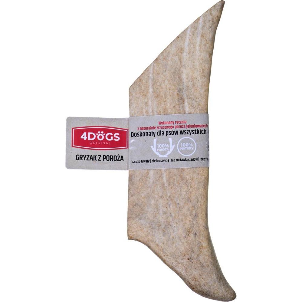 4Dogs Original ZÄHNE L HART 15 cm Hirschgeweih (Beschäftigungsspielzeug), Hundespielzeug