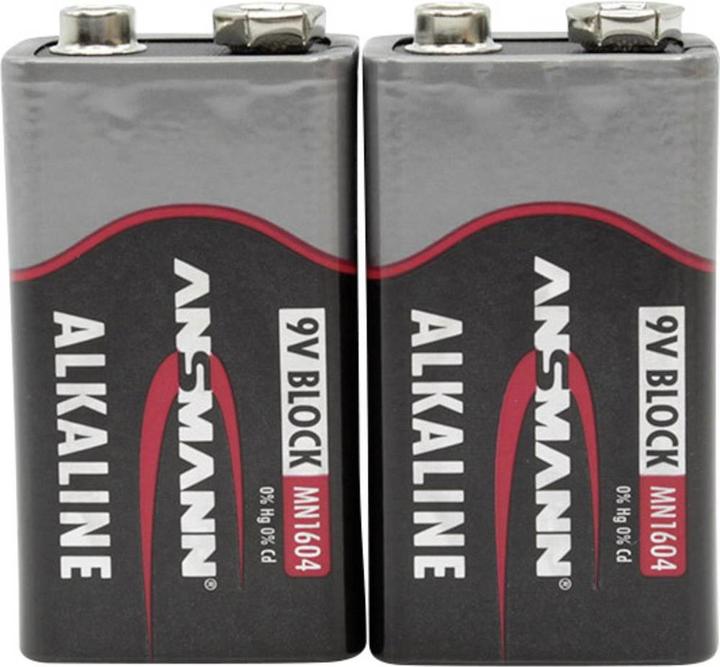 Produktbild Ansmann 9 V Block-Batterie Alkali-Mang (2 Stk., 9V Block, 550 mAh)