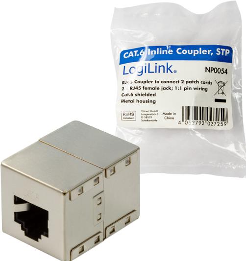 Actual product image LogiLink Patch cable connector (UTP, CAT6, 0.10 m)