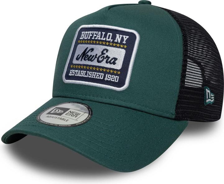 Produktbild New Era A-Frame Mesh Trucker Cap - Brand Patch Forest Green (One Size)