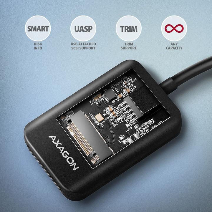 Actual product image Axagon ADM2-CM M.2-Adapter