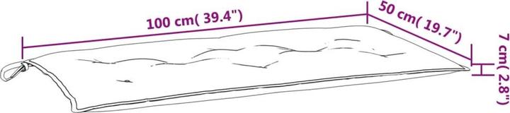 Productafbeelding VidaXL Stoffen kussen tuinbank (100 x 50 x 7 cm)