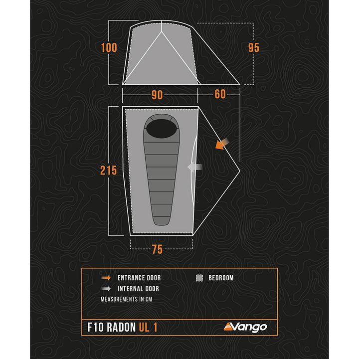 Produktbild Vango F10 Radon UL 1 (Kuppelzelt, 1.30 kg, 1 Person)