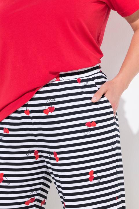 Produktbild Ulla Popken Pyjamahose, uni / Herzen, langes Bein (42, 44)