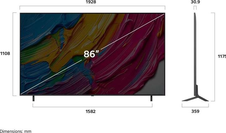 Actual product image LG 86QNED80A6A (86", QNED80, QNED, 4K, 2025)