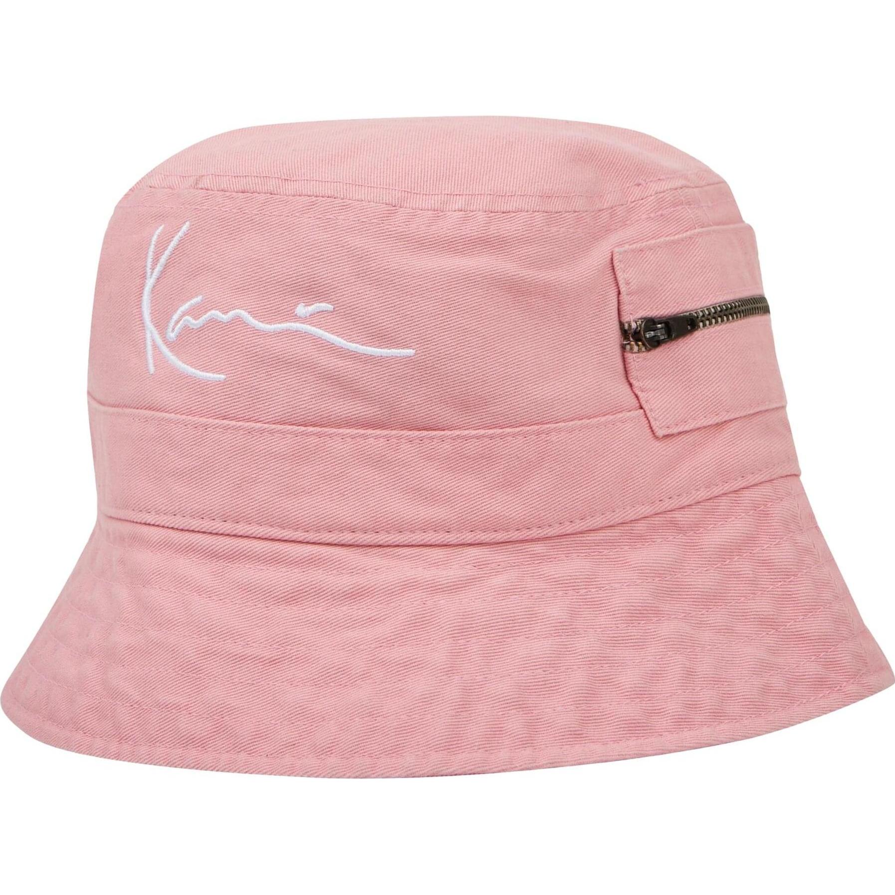 Karl Kani, Unisex, Cap, KA221-022-1 KK Signature Washed Zip Bucket Hat, Rosa, (One Size)
