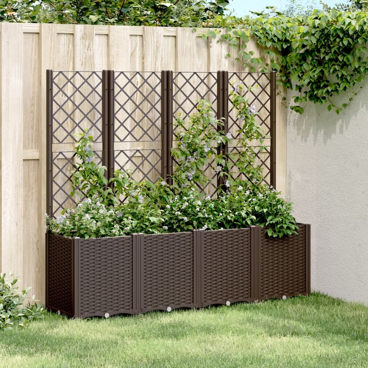 Actual product image VidaXL Planter with trellis PP