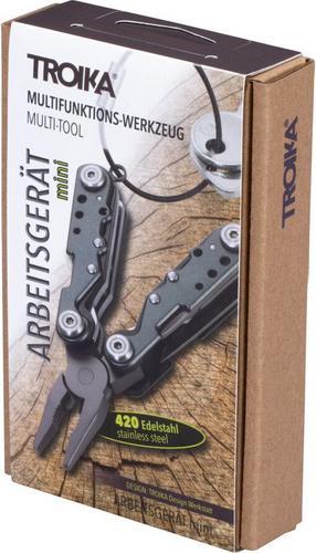 Actual product image Troika ARBEITSGERÄT mini multifunction tool with 10 functions, matt grey (10 Functions)
