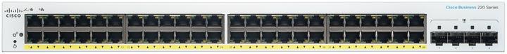 Actual product image Cisco PoE+ Switch CBS220-48P-4G 52 Port (52 Ports)