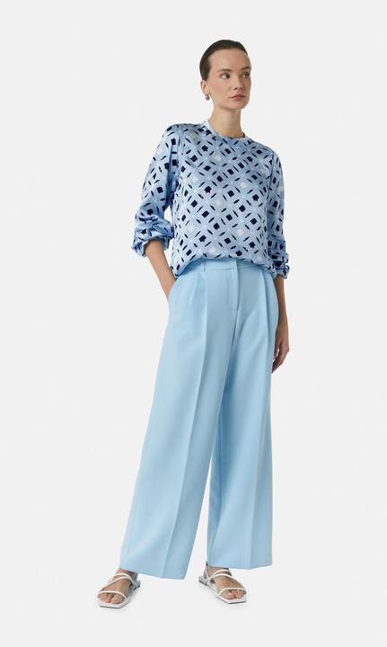 Produktbild Comma Bluse Gemusterte Satinbluse mit Raffungen am Arm (34)