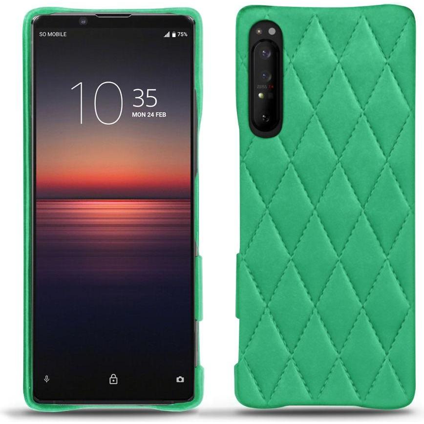 Noreve Lederschutzhülle (Sony Xperia 1 II), Smartphone Hülle, Grün