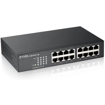 Zyxel Gs1100-16 (16 Ports), Netzwerk Switch, Schwarz