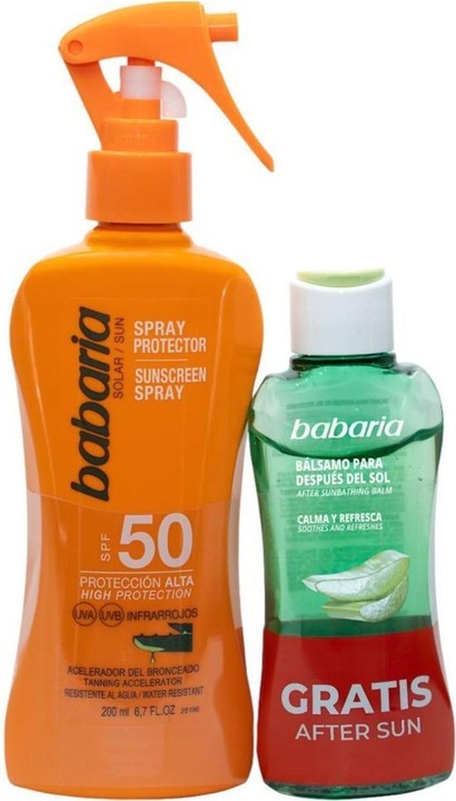 Produktbild Babaria SOL. SPRAY PROTECTOR SOLAR ALOE F50 200 ML + AFTER SUN 100 ML (Sonnenspray, 300 ml)