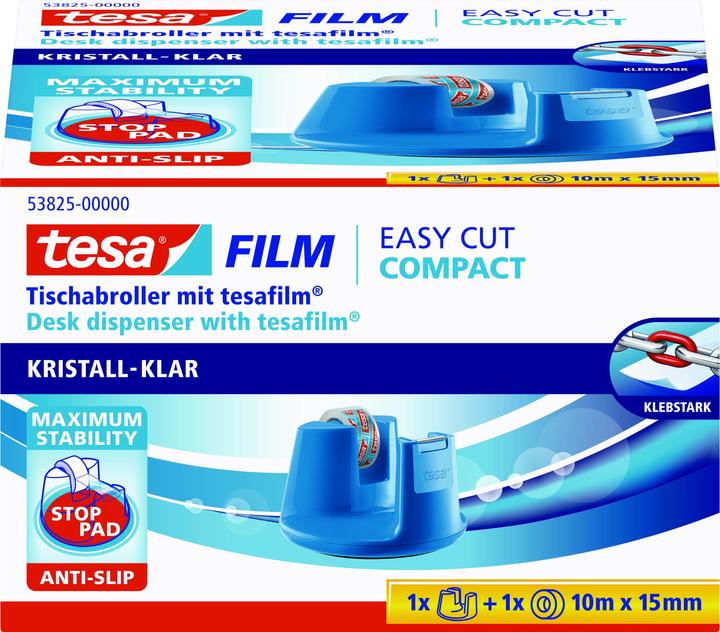 Produktbild tesa tesafilm COMPACT Tischabroller, Klebeband-Spender mit Anti-Rutsch-Boden, inkl. 1 Rolle tesafilm