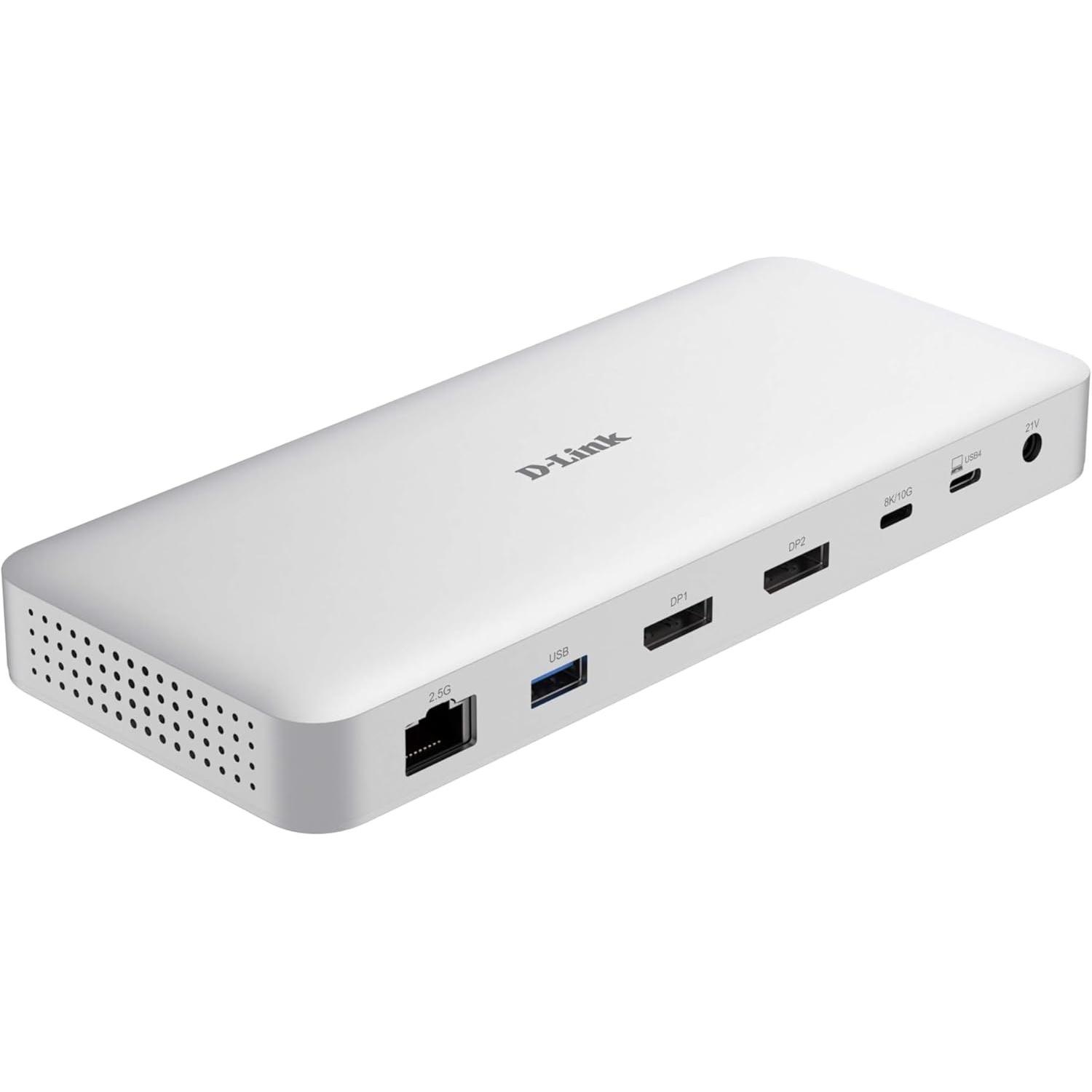 D-Link 9-IN-1 USB-C 4.0 DOCKING (USB-C, 9 porte), Docking station + Hub USB, Grigio