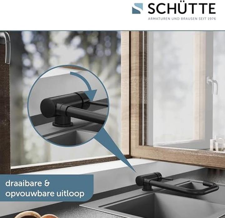 Actual product image Schütte SchÃoeTe Window Design kitchen faucet - Mixing tap - High, rotating and pleated output - Side handle