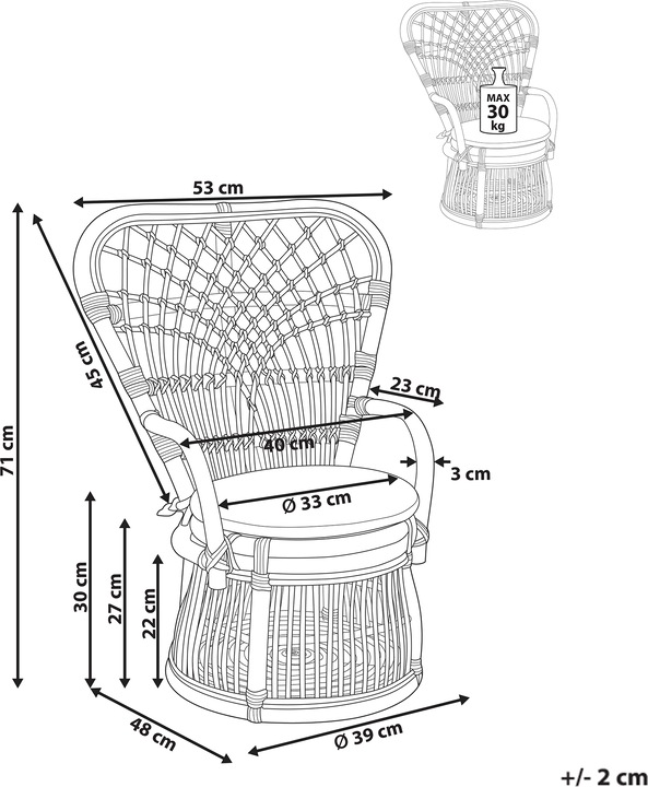 Actual product image Beliani Temeni (High chair)