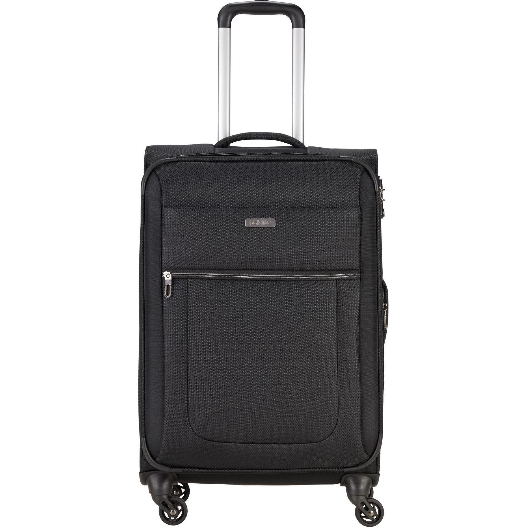 Paklite, Koffer, Valencia 4 Rollen Trolley 68 cm, Schwarz, (55 l, M (50 - 90l))