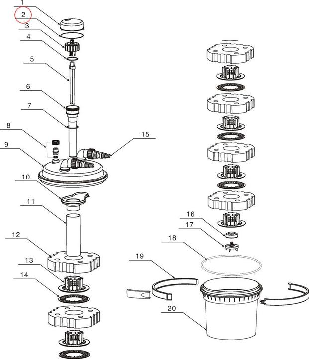 Actual product image SunSun Spare Part: CPF-280 / CPF-380 / CPF-500 Pressure Pond Filter O-Ring 1