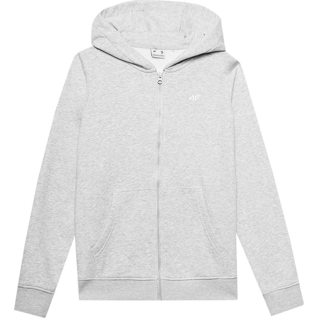 4F, Damen, Pullover, Damen Sweatshirt F0956 cool hellgrau melange 4FWSS24TSWSF0956 27M S, Grau, (S)