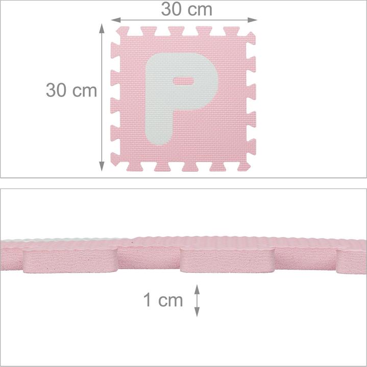 Actual product image Relaxdays 36-piece puzzle mat (30 x 30 cm)