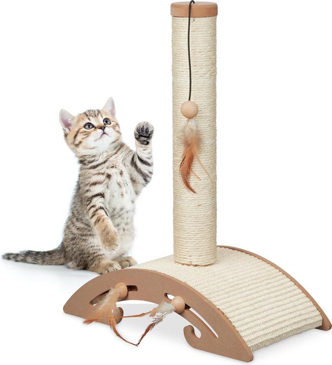 Actual product image Relaxdays Scratching post (52 cm, Beige, Brown)