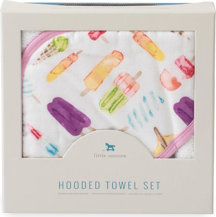 Image du produit little unicorn Ensemble de serviettes à capuche (76 x 76 cm)