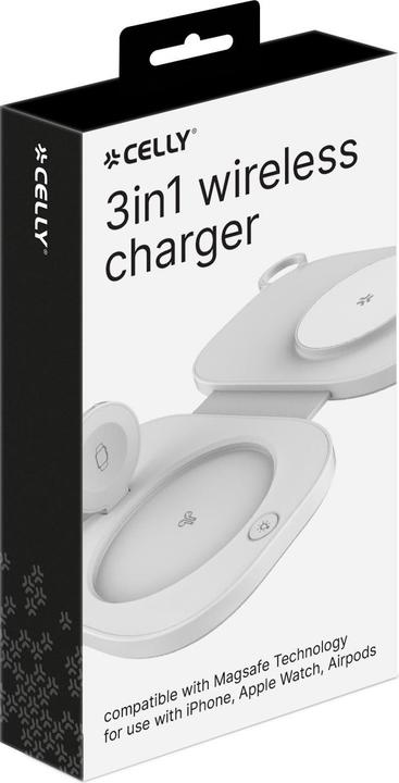 Actual product image Celly Caricabattery Wireless 3 in 1 Magpocket3in1 (15 W)