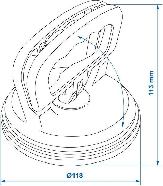 Produktbild ProPlus Saugheber Aluminium mit 1 Saugnapf (50 kg)