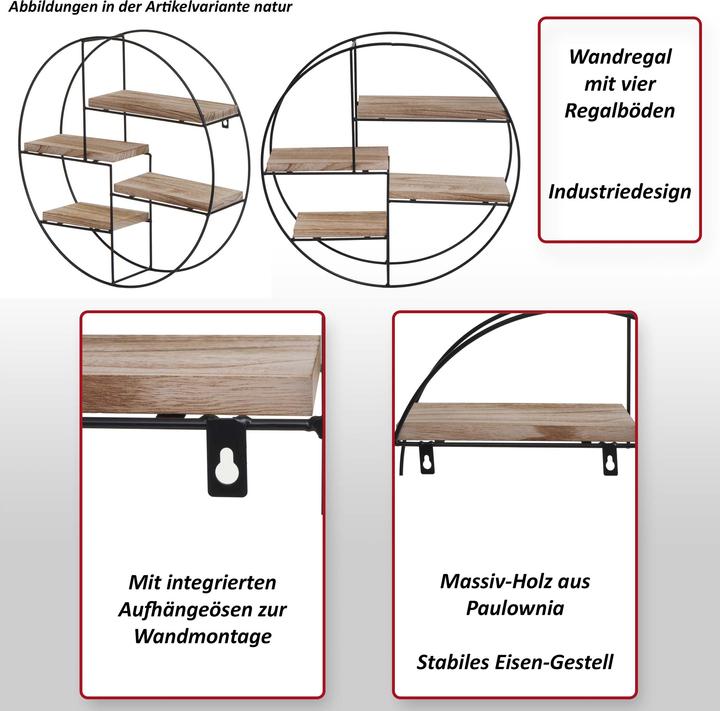 Immagine prodotto JOHN316 Wandregal (45 x 11 x 45 cm)