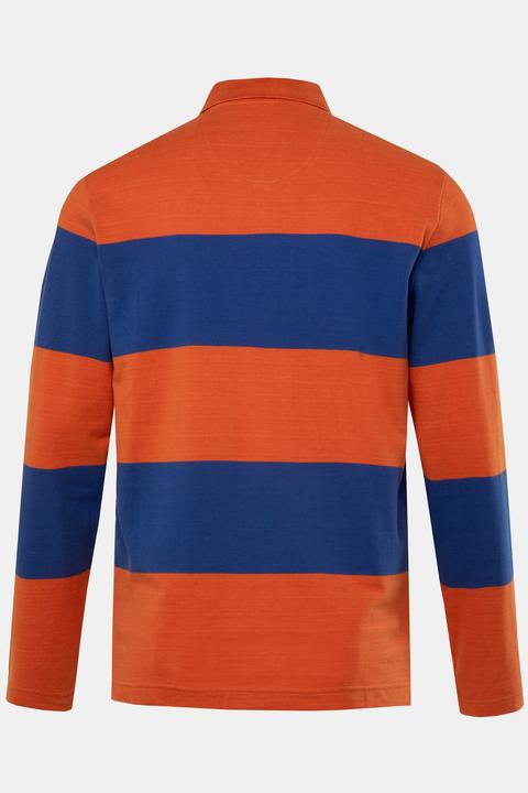 Produktbild Men+ Poloshirt, Langarm, Ringel-Piqué (7XL)
