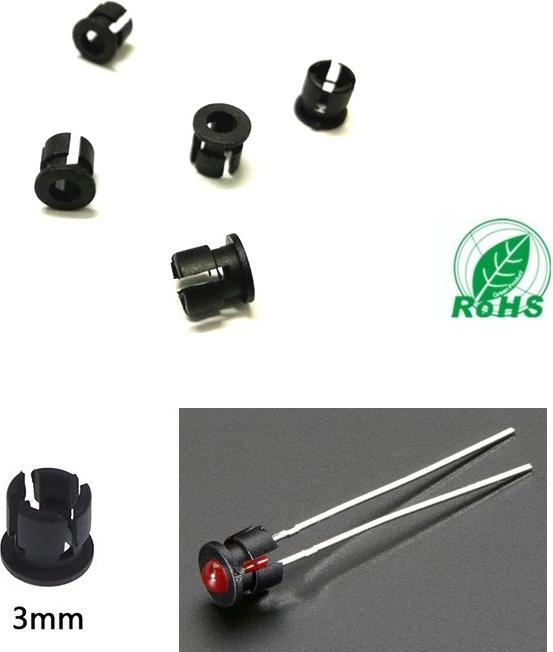 Image du produit OEM Support de LED en plastique 3mm 5 pièces