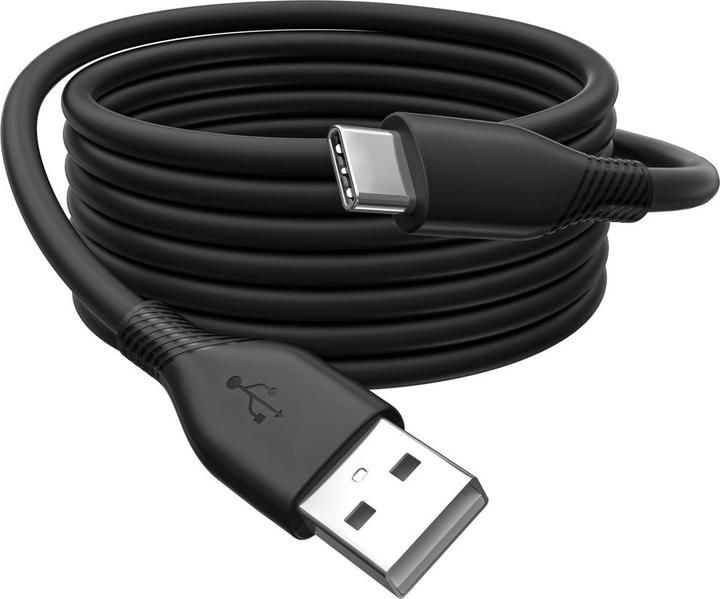 Produktbild Digitus USB-C Silikon Anschlusskabel, 1m, schwarz (1 m, USB 2.0, 60 W)