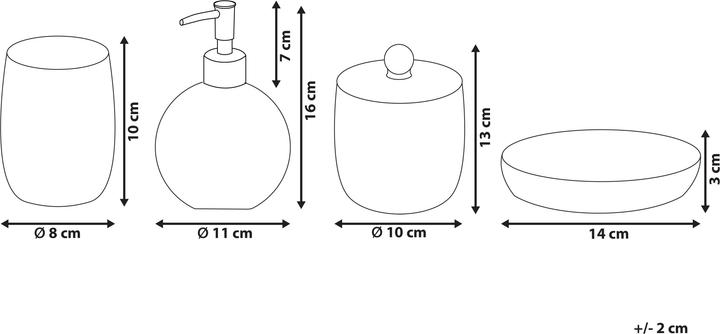 Produktbild Beliani Badezimmer Set 4-teilig Glas violett ROANA