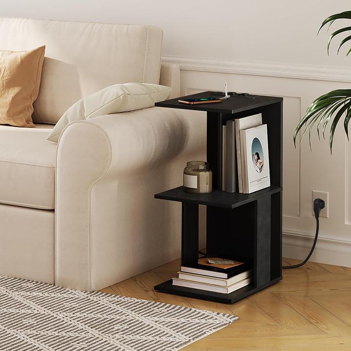 Produktbild Mahancris C-förmiger Couchtisch mit Ladestation