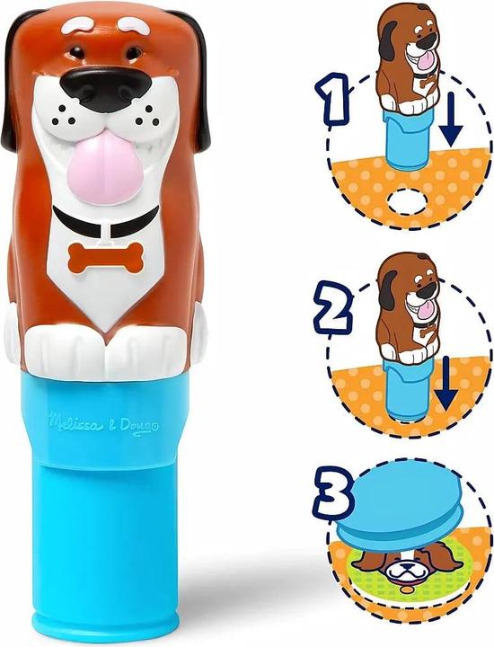 Spin Master Melissa & Doug - Sticker WOW! Hund Aufkleberstempel & Block