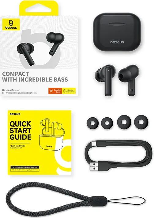 Image du produit Baseus Bowie E17, noir (25 h, Sans fil)