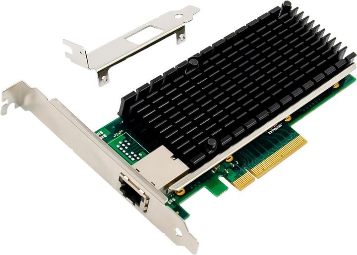 Image du produit InLine Carte réseau 10 Gigabit, 1x RJ45 10Gb/s, PCIe x8, y compris slot low profile (PCIe)