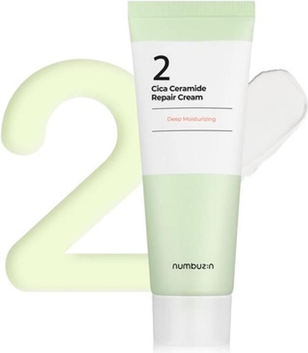 Numbuzin Cica Ceramide Repair Cream Centella Asiatica Feuchtigkeitsspendende Deep Repair Ceramide Butter (60 ml, Tagescreme)