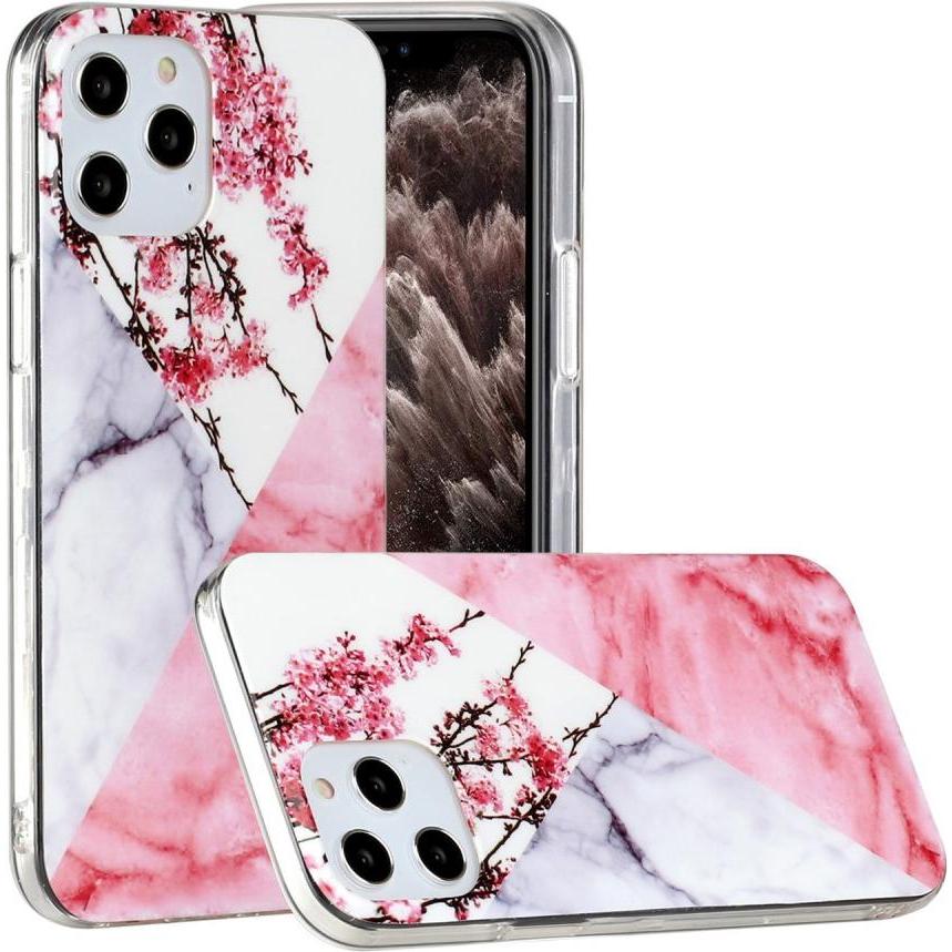 Thumbnail - Cover-Discount iPhone 12 / 12 Pro - Softes Silikon Gummi Case Marble Flower (Apple iPhone 12 Pro, Apple iPhone 12), Smar...