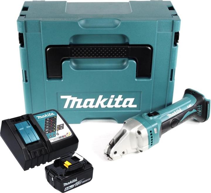 Immagine prodotto Makita DJS 161 RG1J Cesoia per metallo a batteria 18V in valigetta Makpac + 1x Batteria 6,0 Ah + Car