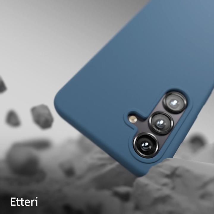 Actual product image Etteri Silicone case for Samsung Galaxy S24 dark blue (Samsung Galaxy S24)