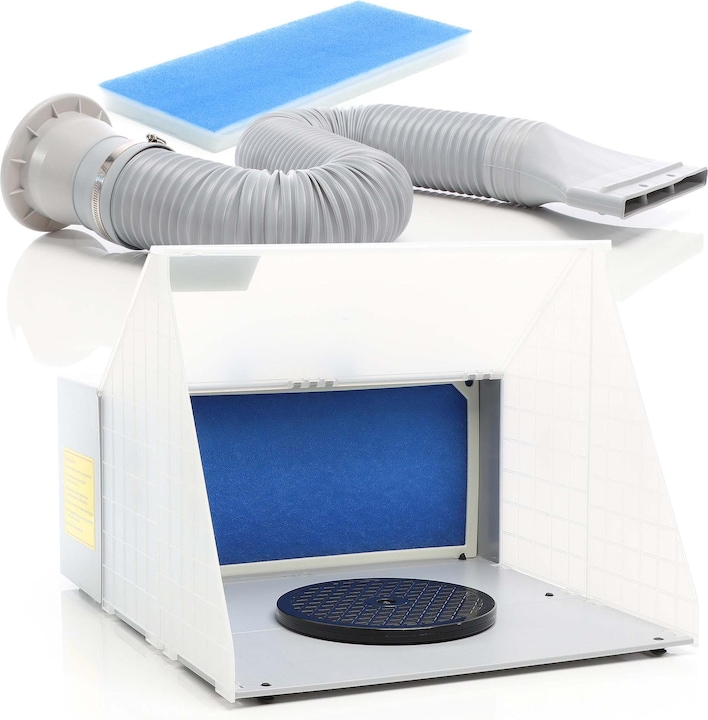 Actual product image Wiltec Airbrush Complete Set 4m³/min extraction system overspray outside air