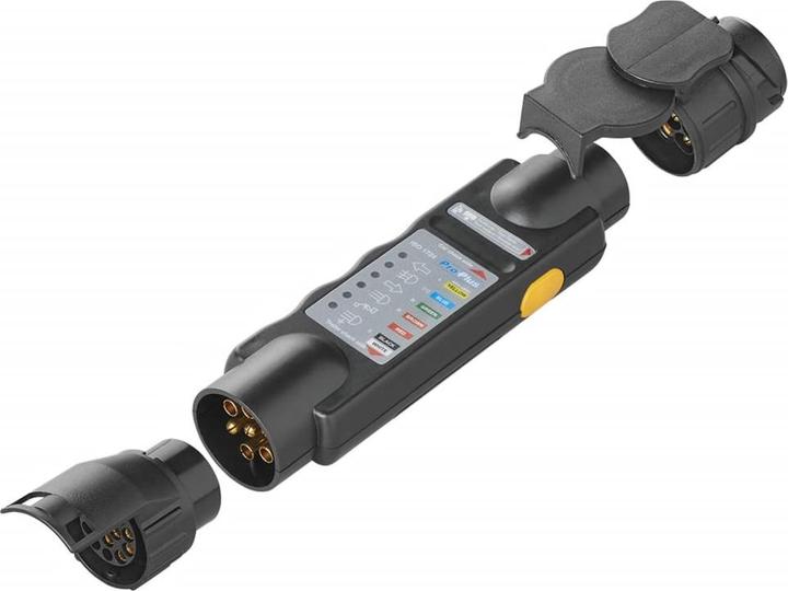 Actual product image ProPlus Plug tester 7-pole set with 2 adapters in blister pack