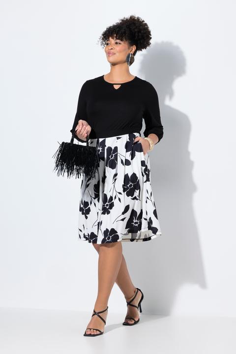 Produktbild Miamoda Kleid, A-Linie, Blumenmuster, Taillenband (52)