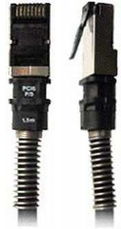Actual product image Digitus ASSMANN LED Patchk.,CAT 6a U/UTP, 10GBit Cu, PVC, 1.8 m, bw, PU=12 (U/UTP, CAT6a, 1.80 m)