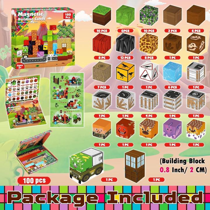 Image du produit Goody King Magnetische 3D-Bausteine mit Dinosauriern