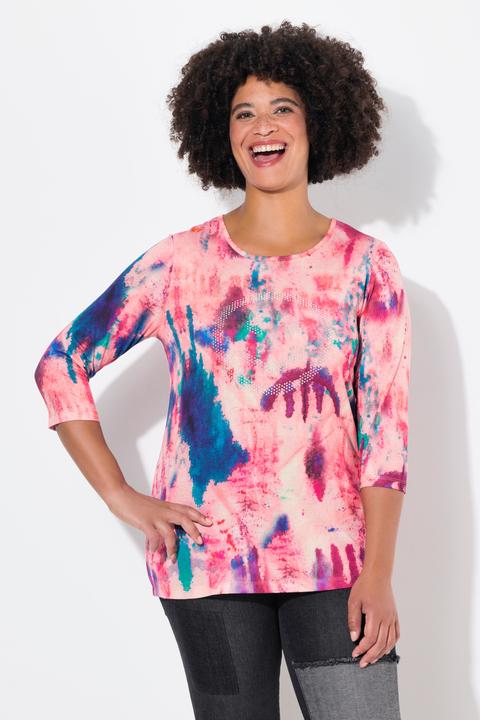 Produktbild Angel of Style T-Shirt, Straight Fit, Smiley, Batik-Muster (44)